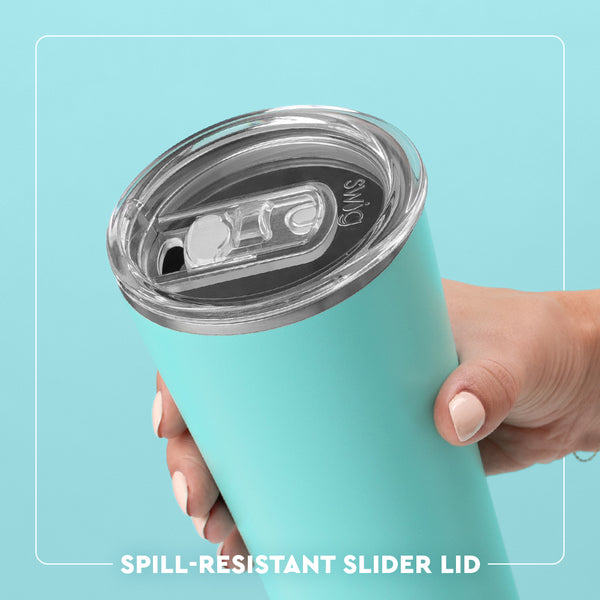 Swig Life 22oz Tumbler Clear Slider Lid - spill resistant, removable slider lid