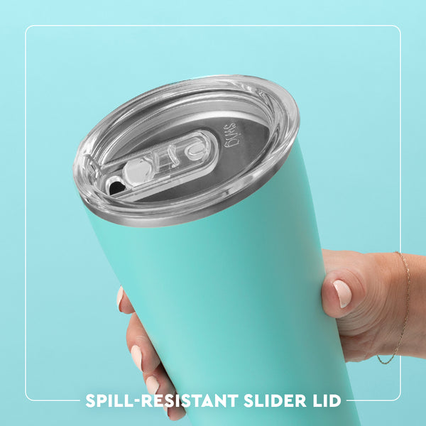 Swig Life 32oz Tumbler Clear Slider Lid - spill resistant, removable slider lid