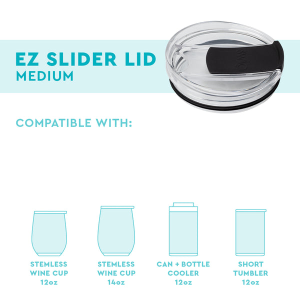 Swig Life Black Medium EZ Slider Lid fit guide