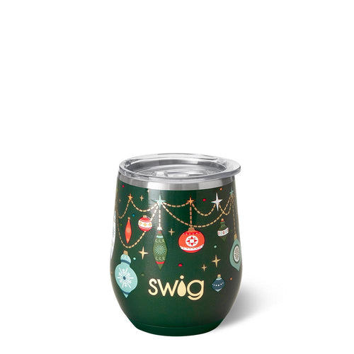 Swig Life 12oz Deck the Halls Insulated Stemless Wine Cup