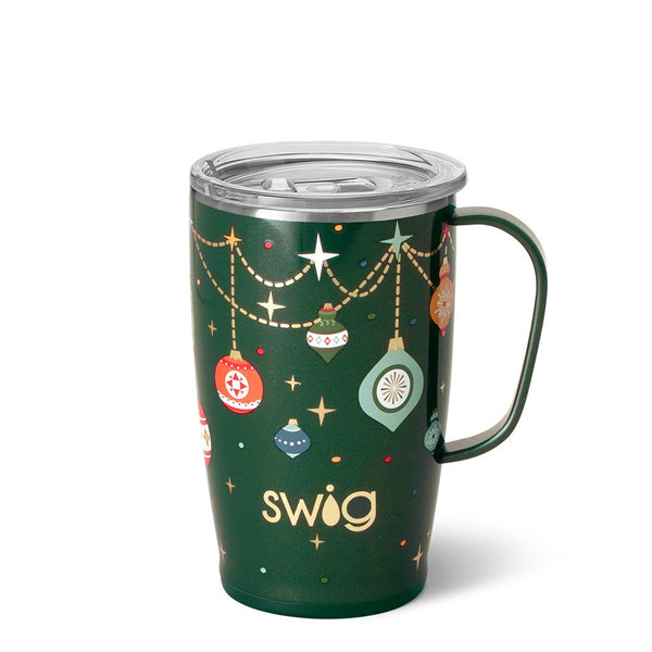 Swig Life 18oz Deck the Halls Insulated Travel Mug with Handle