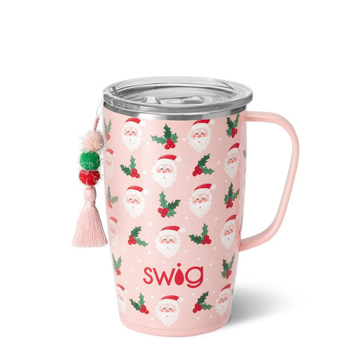 Swig Life 18oz Holly Jolly Insulated Travel Mug with Handle