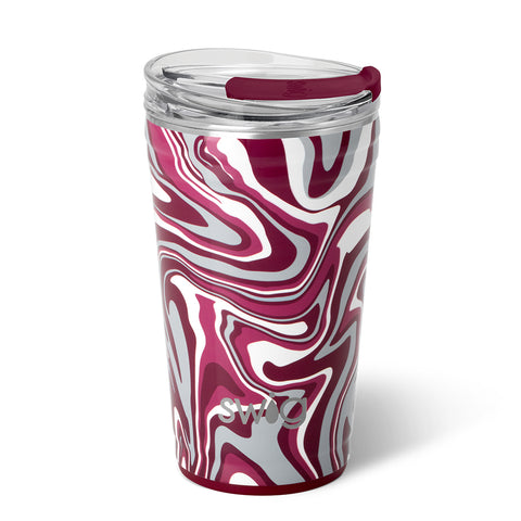 Fanzone Maroon + Black Straw Tumbler (32oz)