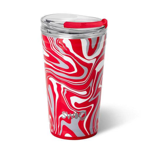 Swig Life 24oz Fanzone Red + Grey Insulated Party Cup