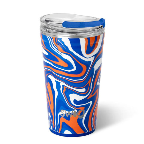 Fanzone Navy + Yellow Straw Tumbler (32oz)