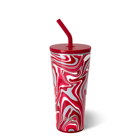 Fanzone Royal + Orange Straw Tumbler (32oz)