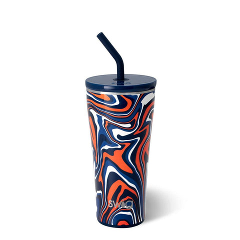 Fanzone Maroon + Black Straw Tumbler (32oz)