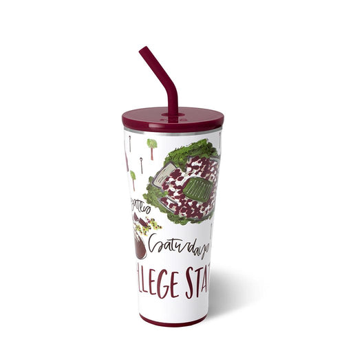 Swig Life 32oz Saturdays in College Station Insulated Straw Tumbler