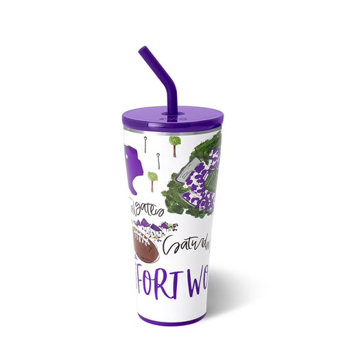 Swig Life 32oz Saturdays in Fort Worth Insulated Straw Tumbler