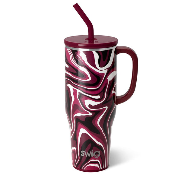 Swig Life 40oz Fanzone Maroon + Black Insulated Mega Mug