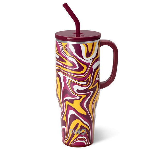 Swig Life 40oz Fanzone Maroon + Yellow Insulated Mega Mug