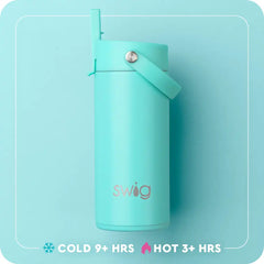 Grey Flip + Sip Slim Tumbler 12oz