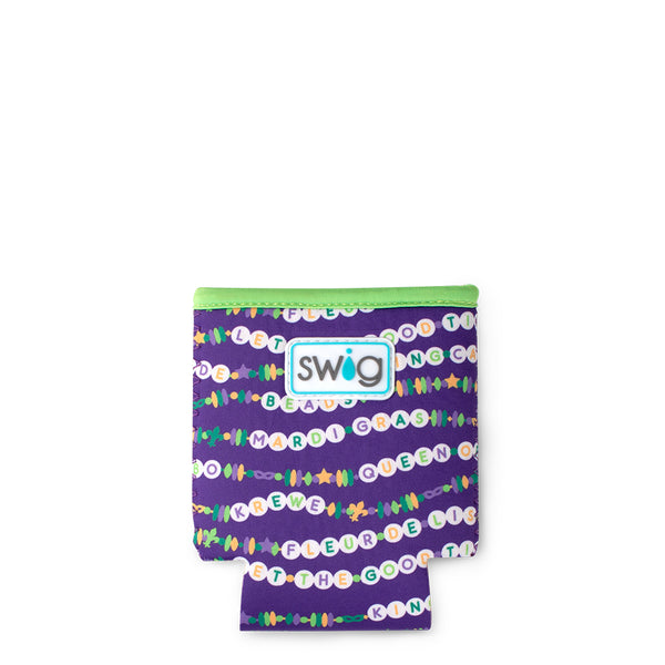 Swig Life My Mardi Era Insulated Neoprene Can Coolie Flat Lay