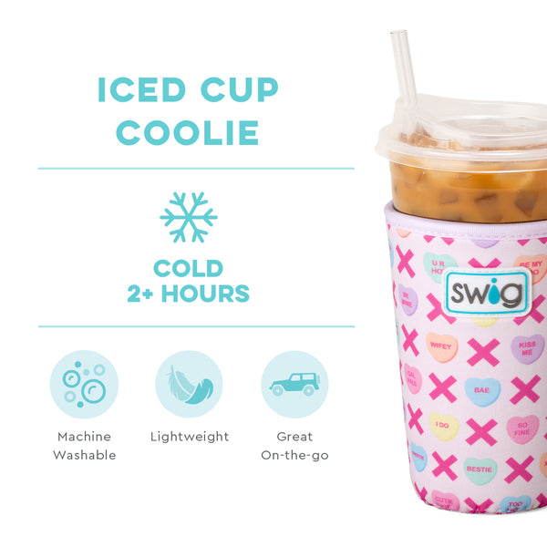 Swig Life Be Mine Insulated Neoprene Iced Cup Coolie temperature infographic - cold 2+ hours