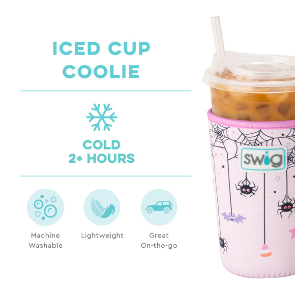 Swig Life Sweet and Spooky Insulated Neoprene Iced Cup Coolie temperature infographic - cold 2+ hours