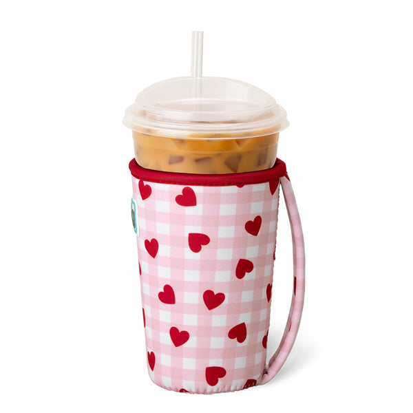 Swig Life Red Hots Insulated Neoprene Iced Cup Coolie with hand strap