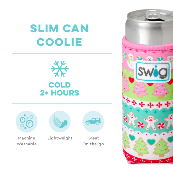 Swig Life Cookie Jar Insulated Neoprene Slim Can Coolie temperature infographic - cold 2+ hours