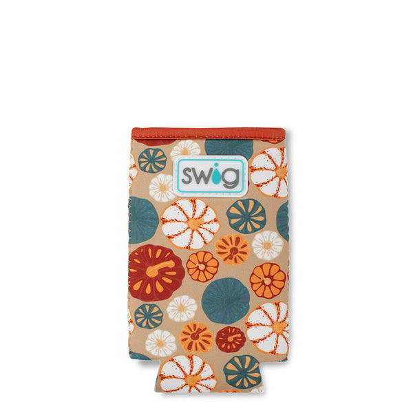 Swig Life Fall Harvest Insulated Neoprene Slim Can Coolie Flat Lay