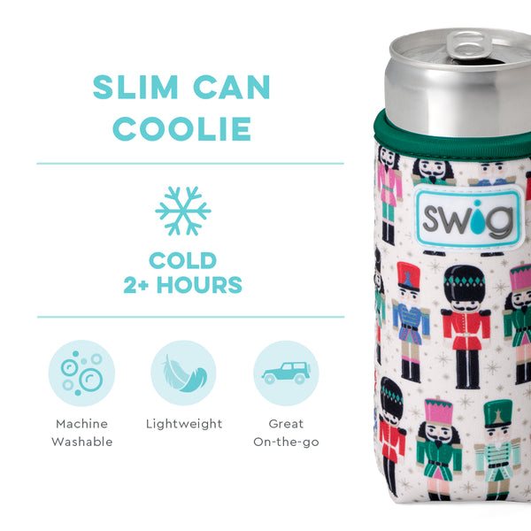 Swig Life Classic Nutcracker Insulated Neoprene Slim Can Coolie temperature infographic - cold 2+ hours