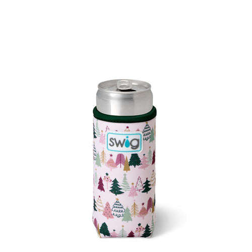 Swig Life Tinseled Trees Insulated Neoprene Slim Can Coolie