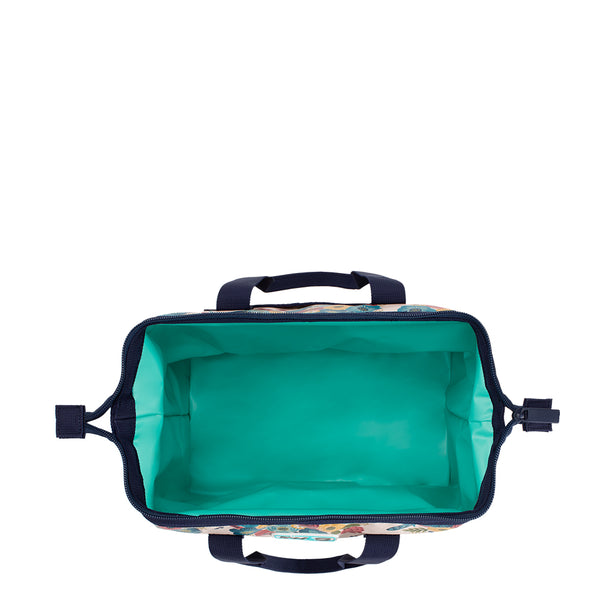 Swig Life Bella Rosa Packi 12 Cooler open view from the top with aqua insulated liner