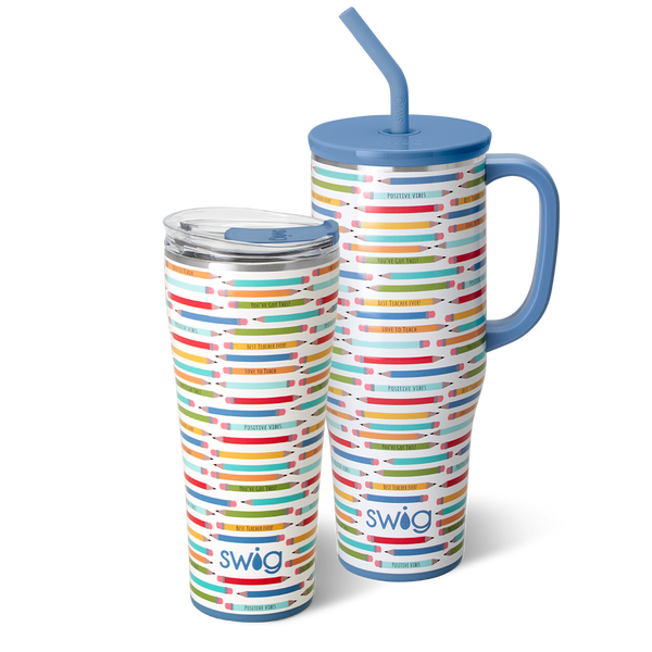 Swig Life Teacher Life Mega Set including a 32oz Tumbler and a 40oz Mega Mug