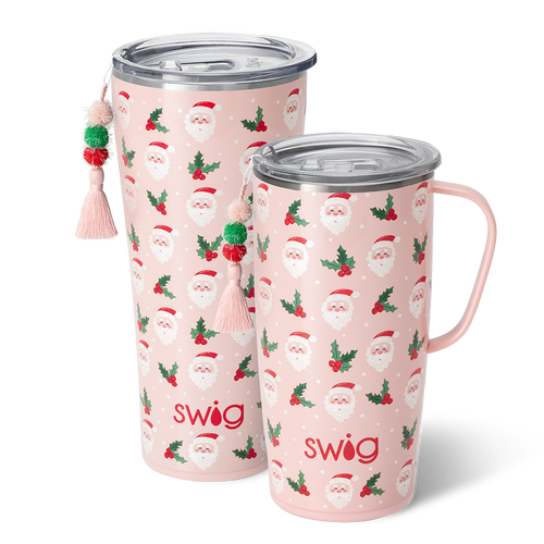 Swig Life Holly Jolly XL Set including a 22oz Travel Mug and a 32oz Tumbler