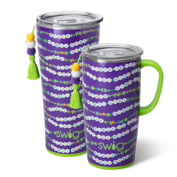 Swig Life My Mardi Era XL Set including a 22oz Travel Mug and a 32oz Tumbler