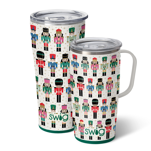 Swig Life Classic Nutcracker XL Set including a 22oz Travel Mug and a 32oz Tumbler