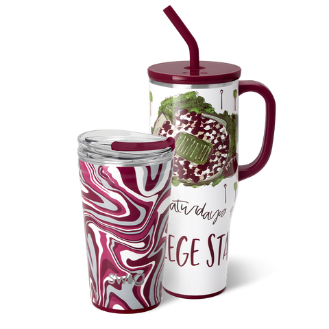 Fanzone Maroon Straw Tumbler (32oz)