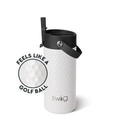 White Golf Ball Flip + Sip Slim Tumbler 12oz