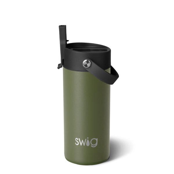 Swig Life 12oz Olive Insulated Flip + Sip Tumbler