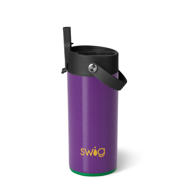 Swig Life 12oz Pardi Gras Insulated Flip + Sip Slim Tumbler