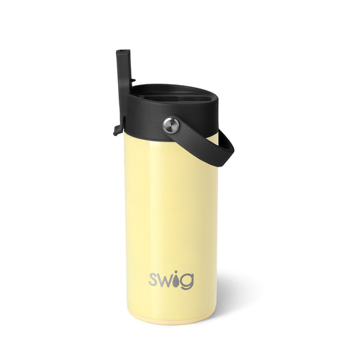 Swig Life 12oz Shimmer Buttercup Insulated Flip + Sip Slim Tumbler