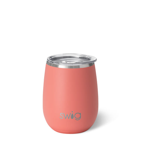 Orange Stemless Wine Cup (14oz)