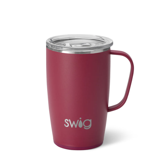 Swig Life 18oz Maroon Insulated Travel Mug with Handle