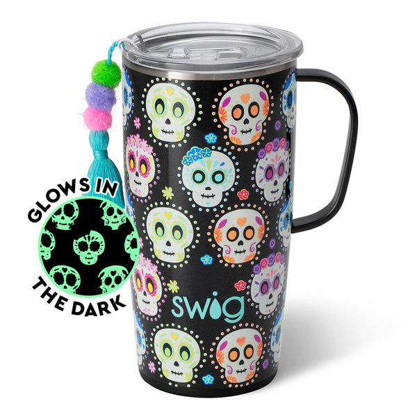 Swig Life 22oz Sugar Skulls Insulated Travel Mug with Handle