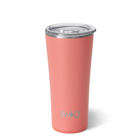 Coral Flip + Sip Slim Tumbler 12oz