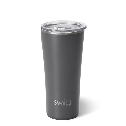 Grey Flip + Sip Slim Tumbler 12oz