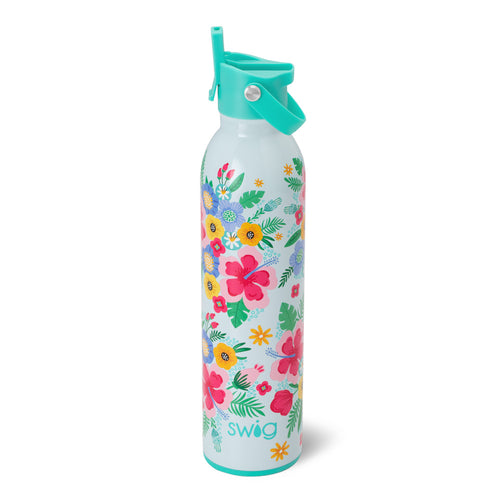 Swig Life 26oz Island Bloom Insulated Flip + Sip Cap Water Bottle