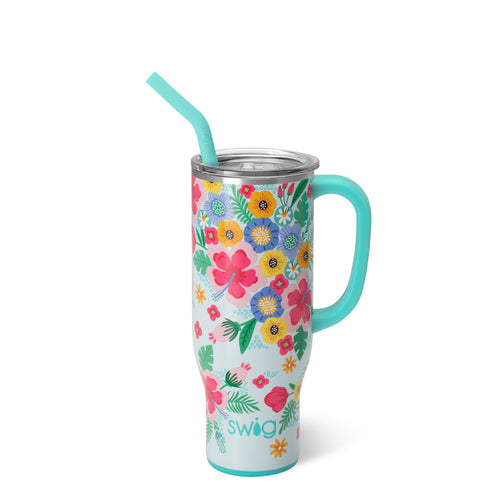 Swig Life 30oz Island Bloom Insulated Mega Mug with Handle