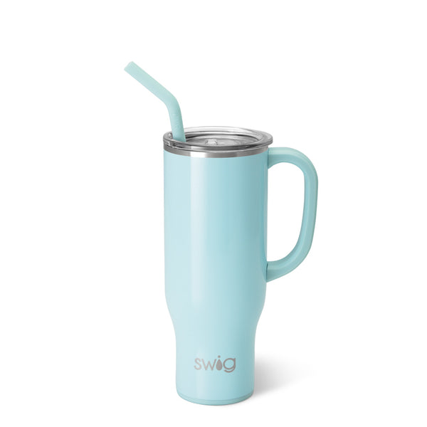 Swig Life 30oz Shimmer Aquarmarine Insulated Mega Mug with Handle