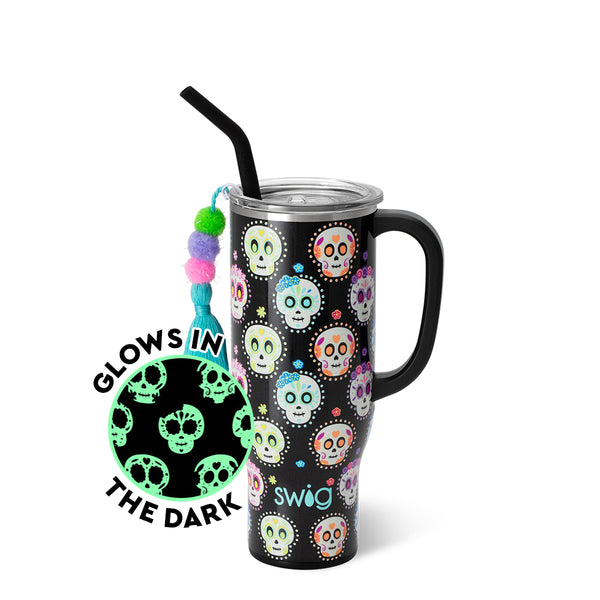 Swig Life 30oz Sugar Skulls Insulated Mega Mug with Handle