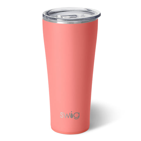 Coral Flip + Sip Slim Tumbler 12oz