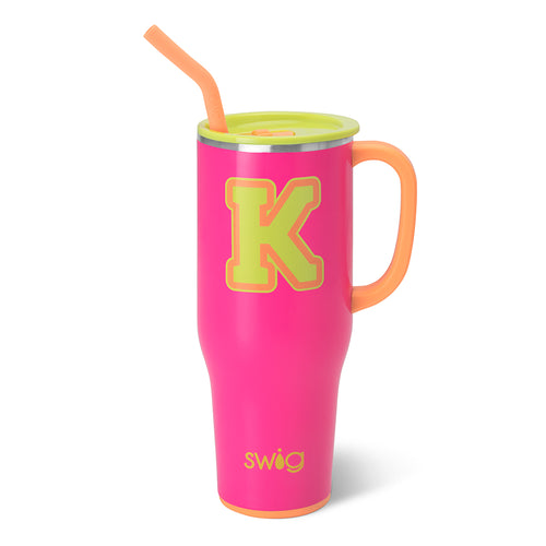 Swig Life 40oz Tutti Frutti Initial K Insulated Mega Mug with Handle