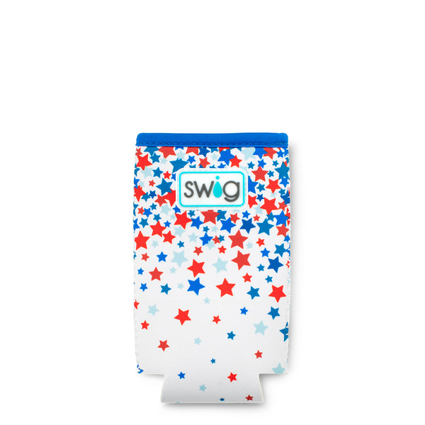 Swig Life Star Spangled Insulated Neoprene Slim Can Coolie Flat Lay