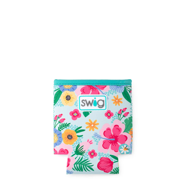 Swig Life Island Bloom Insulated Neoprene Can Coolie Flat Lay