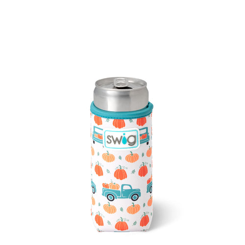 Swig Life Pumpkin Patch Insulated Neoprene Slim Can Coolie