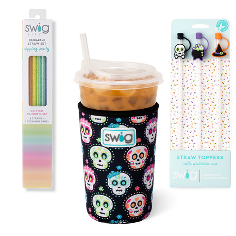 Sugar Skulls Stemless Wine Cup (12oz)