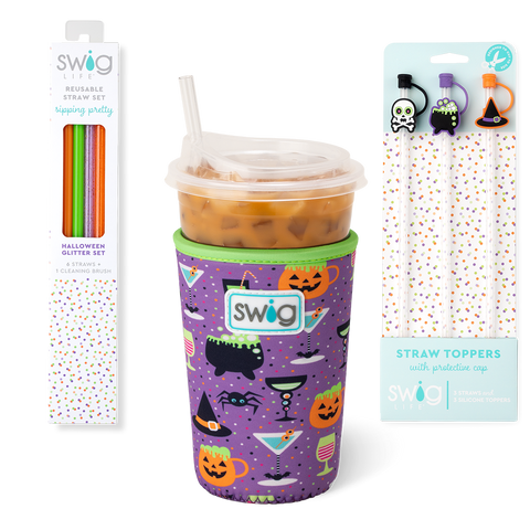 Pumpkins + Orange Reusable Straw Set